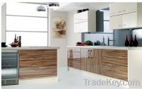 UV wood grain high gloss kitchen cabinet sets