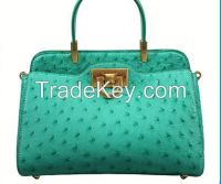 Luxury genuine ostrich leather handbags