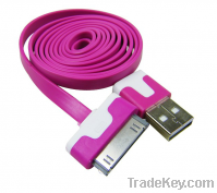 Sell flat usb cable to 30pin for ipad iphone4 4s