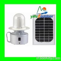Solar camping light with solar panel