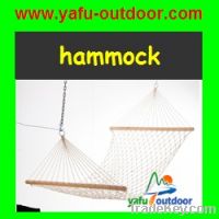 NET hammock with wooden bar