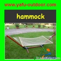 cotton rope hammock  with wooden bar