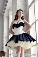 Sell White Lace Overlay Corset 830#