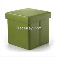 foldable stool, single folding storage ottoman