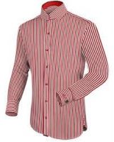 Red with white lining dress shirt