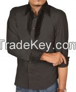 Black color cotton shirt