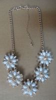 necklace with casting flower and marquise and teardrop