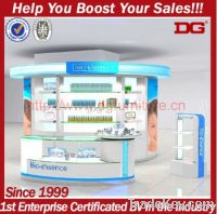 Fashionable Acrylic Cosmetic Display Kiosk with High Quality Assurance