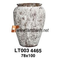 White Wash Pottery Ceramic Garden Vase