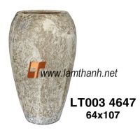 Ancient Rust Vietnam Pottery Outdoor Tall Vase