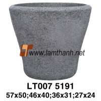 Black Stone Fiber Cement Pot