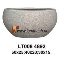 Vietnam Resin Large Grey Garden Bowl