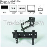 Swivel and tilt LCD/LED  wall mount bracket for 14&amp;quot;-32&amp;quot;