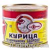 Stewed chicken meat (canned)