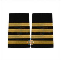 pilot epaulets 4 bar gold braid, uniform epaullete, navy epaulettes, Captain Epaulettes