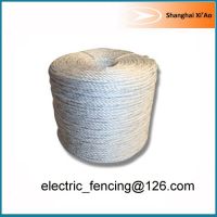 Orange 6 x 0.2mm stainless steel Electric fencing poly rope Jumbo poly rope polyrope 500m