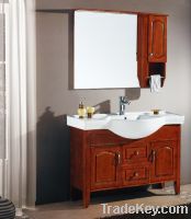 European and classical solid wood bathroom cabinet red wood model:2013