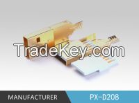 3U gold plated USB 2.0 tape A connector