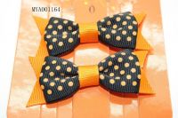 HAPPY HALLOWEEN DAY 2 PK BABY GIRL DOTTY  BEAUTIFUL  HAIR CLIPS