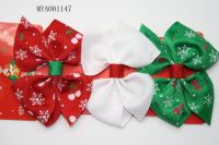 HAPPY DAY GIRLS 3PK  CHRISTMAS TREE HAIR BOW