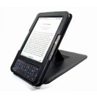 Black up and down PU Leather stand Cover for Amazon Kindle 3 Keyboard Model protective case