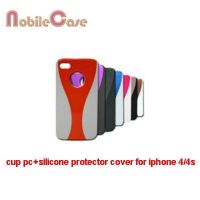 silicone +PC case  for iphone 4/4s