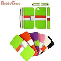 3 color flip  leather case  with stand for iphone 5/5s