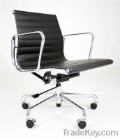 pressed leather low back eames office chair