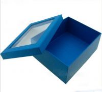 Custom-made printing storage shoe box with PVC clear window