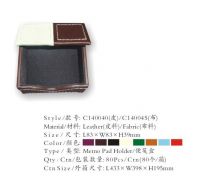 Leather/Fabric Packaging Memo Pad Holder