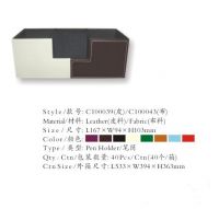 Patchwork leather contrast color name card holder business card holder