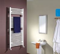 KMA0108W Powder Coating White Steel Ladder Chrome Towel Warmer, Towel Radiators