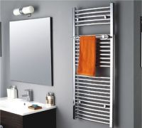 KMA0208C Steel Ladder Chrome Curved Towel Warmer, Towel Dryer, Towel Radiators