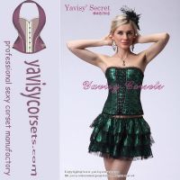 fashion design corset with skirt abdominal binder corset