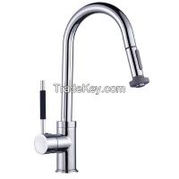 Minimalistic Beauty-single handle Pull Out Mixer Kitchen Faucets--JY70105
