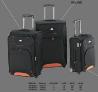 Black and Orange 3PCS Set Trolley Carry-on Spinner EVA Sof Luggage Set