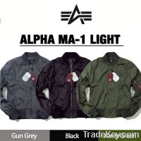 Alpha MA-1 Light Jacket Light-Weight Windproof Jacket Water Resistant