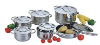Stainless steel hollow handle cookware set