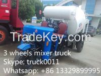 1.5cbm 3-wheel cement mixer truck