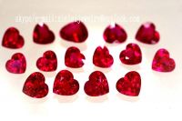 Heart shape ruby loose gemstone all size of heart corundum loose with color 1# 2# 3# 4# 5# 7# 8#