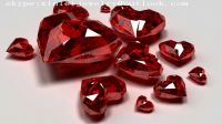 Ruby shape heart loose gems, small size heart corundum Semi-precious stones big size heart ruby with 5# 7# 8# color