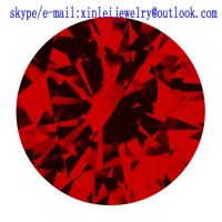 Offer round shape synthetic red corundum Loose gemstones 1# 1.25#-8# color of round ruby small round big round
