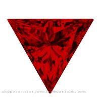 Triangle Ruby Finished Loose, Synthetic Corundum Triangle Cut, Triangle Shape of Ruby by Machine Cut with All Size All Color 1# to 8#
