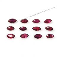 Offer Marquise Cut Ruby Loose Gemstone All Size Marquise Corundum Machine Cut 1# 2# 3# 4# 5# 6# 7# 8# color Finished Loose