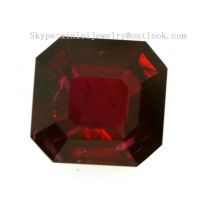 Discount of Square Ruby Loose Gems, Corundum Square Cut 1# to 8# Color Square Rubies Loose Machine Cut AAAAA Quality