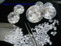 White Color of Round Cubic Zirconia Loose Gem, CZ Loose Round Cut Machine Cut 3EX AAAAA quality