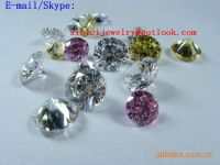 Wholesale Round Zirconia Loose Gemstone all color of round CZ Loose white red blue gree yellow