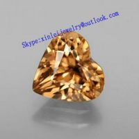 Heart shape Cubic Zircon Loose color, CZ heart cut Semi-precious stones 14# color Champ for jewelry