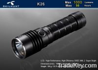 K26 rechargeable flashlight, 1000 Lumens, XML-2, 360 Meters