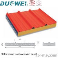 rock woll sandwich panel for wall or roof fast install and fast delive